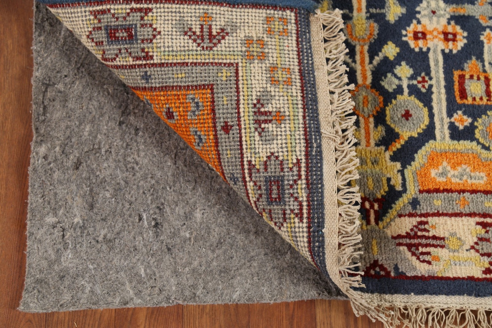 Blue Geometric Kazak Accent Rug 3×5 Hand-knotted Wool Oriental Carpet for Foyer