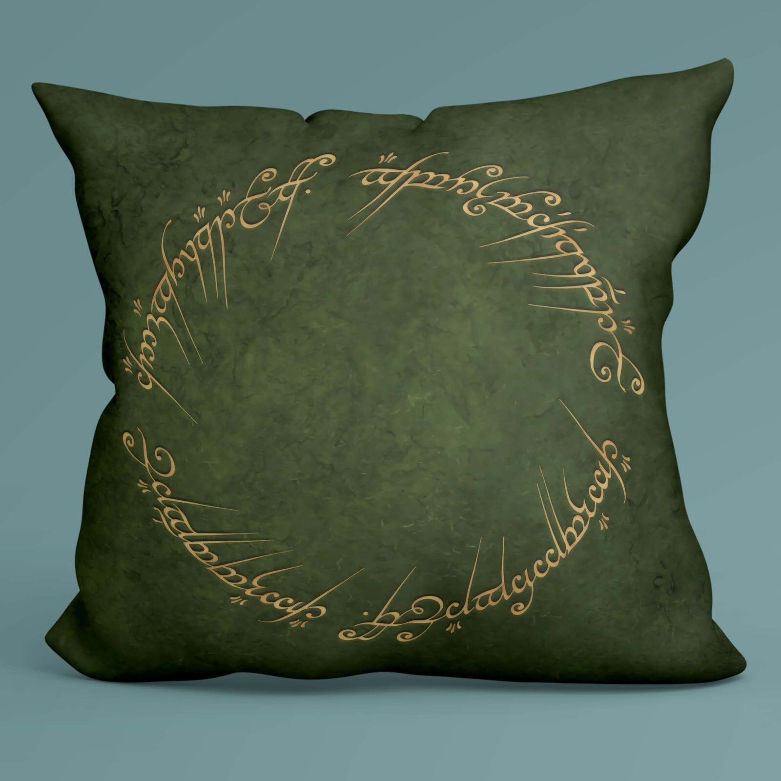 Lotr Pillow Cover, One Ring, Elvish Script, Fantasy Gift, Tolkien Decor