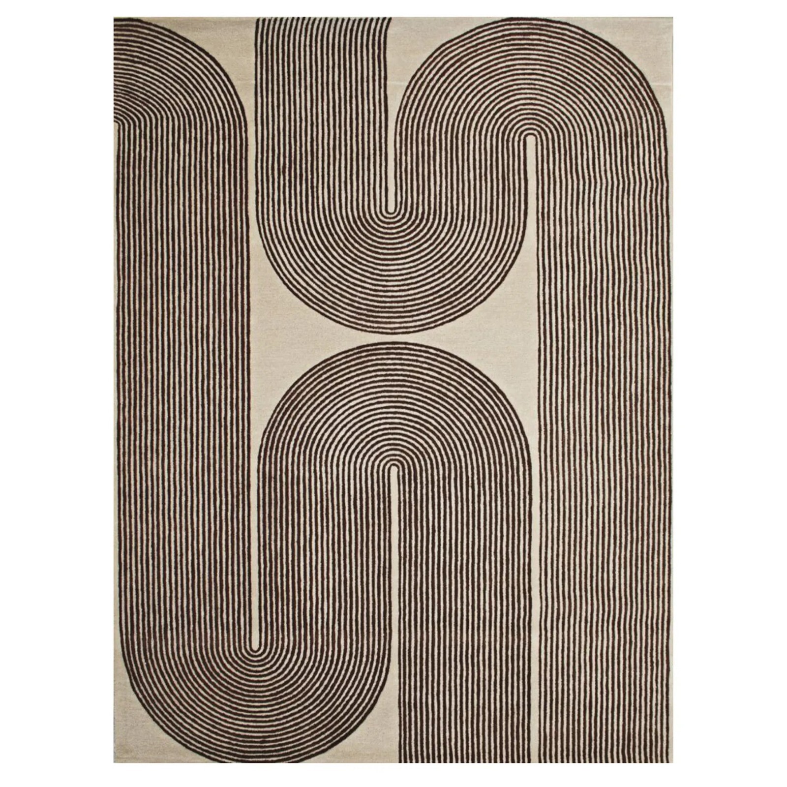 VIPER RUG – BROWN – HAND TUFTED RUG, LIVING ROOM RUG, DRAWING RUG RUNNER RUG 2×8
