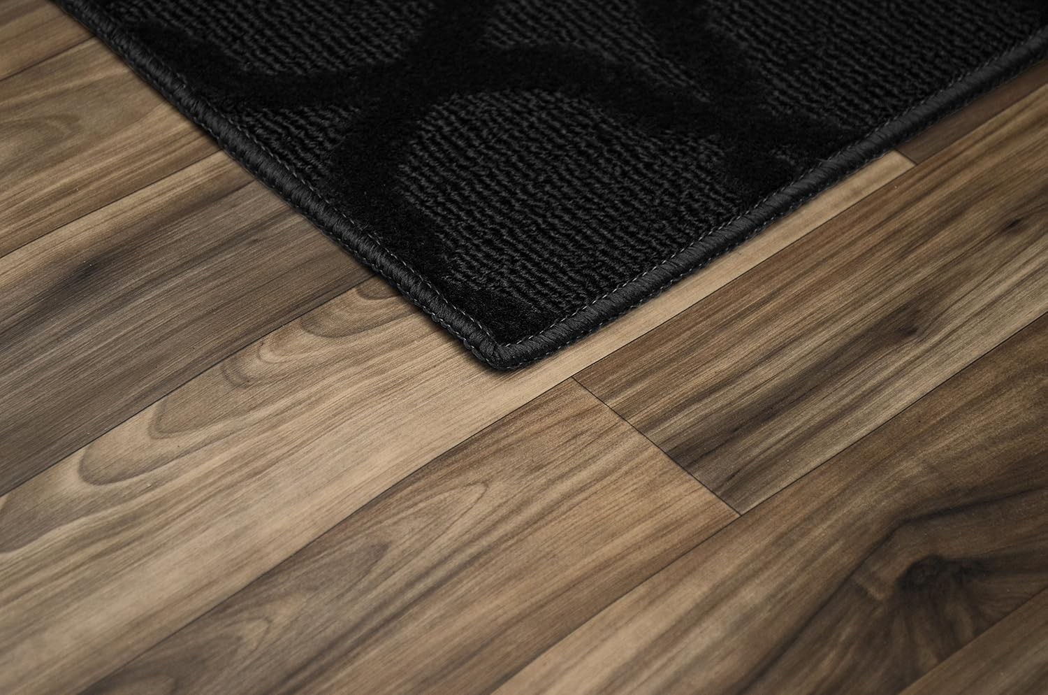 Sparta Non Slip Polypropylene 6 Ft. X 9 Ft. Black Area Rug- Ideal for Living Roo
