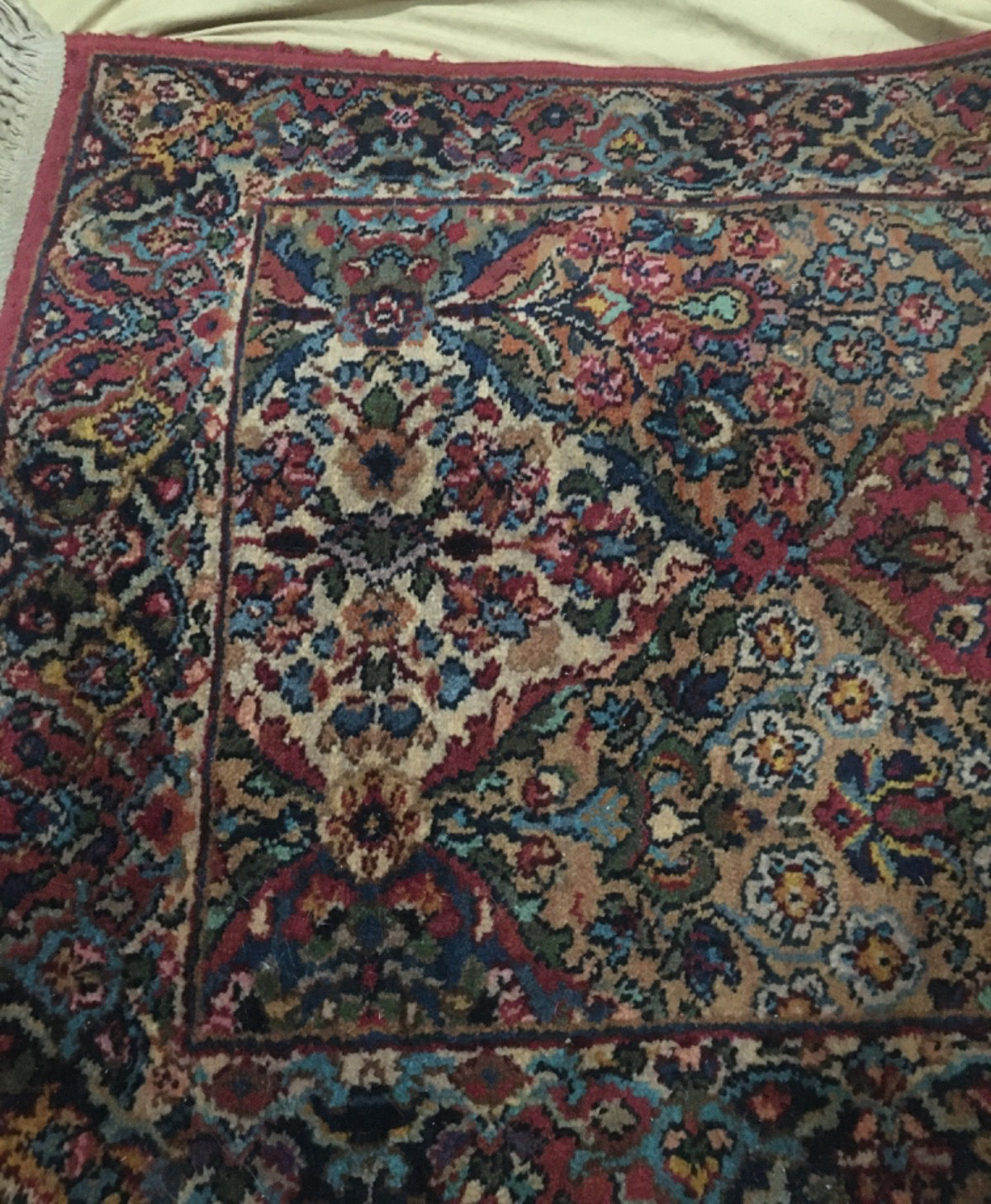 AUTHENTIC KARASTAN MULTICOLOR PANEL KIRMAN WOOL RUG CARPET 2.5ft x 4.5ft
