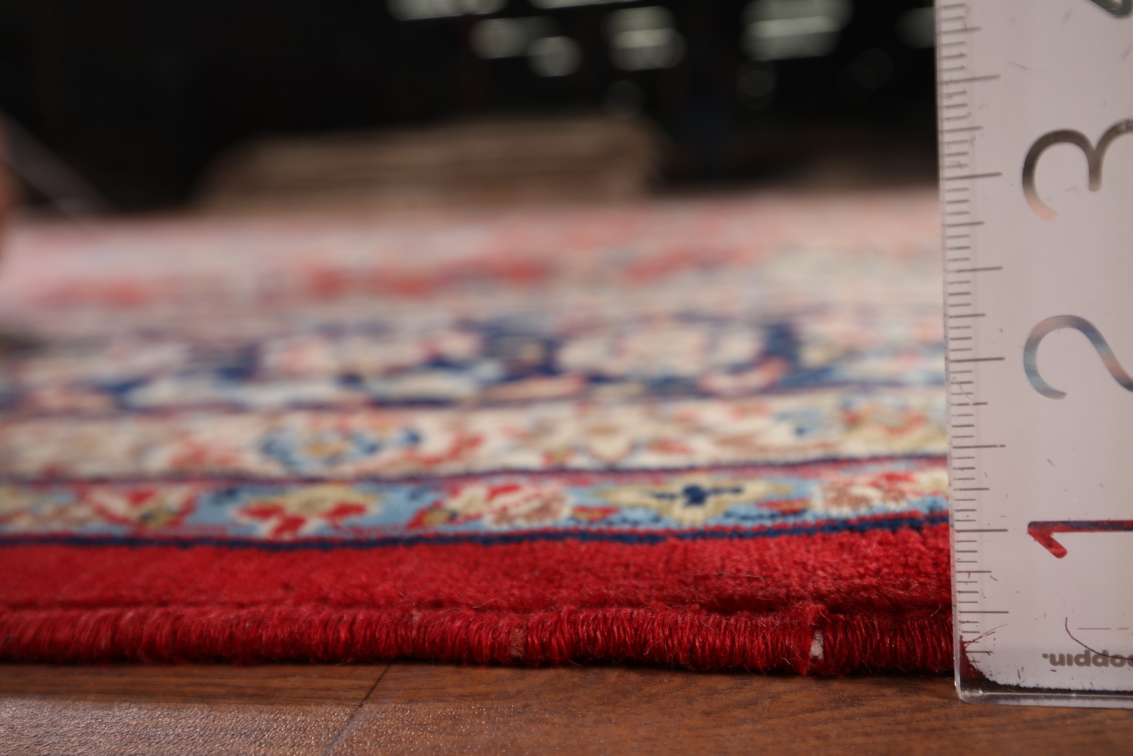 Traditional Najafabad Red/ Navy Blue Area Rug 9×13 Wool Handmade Room Size Rug
