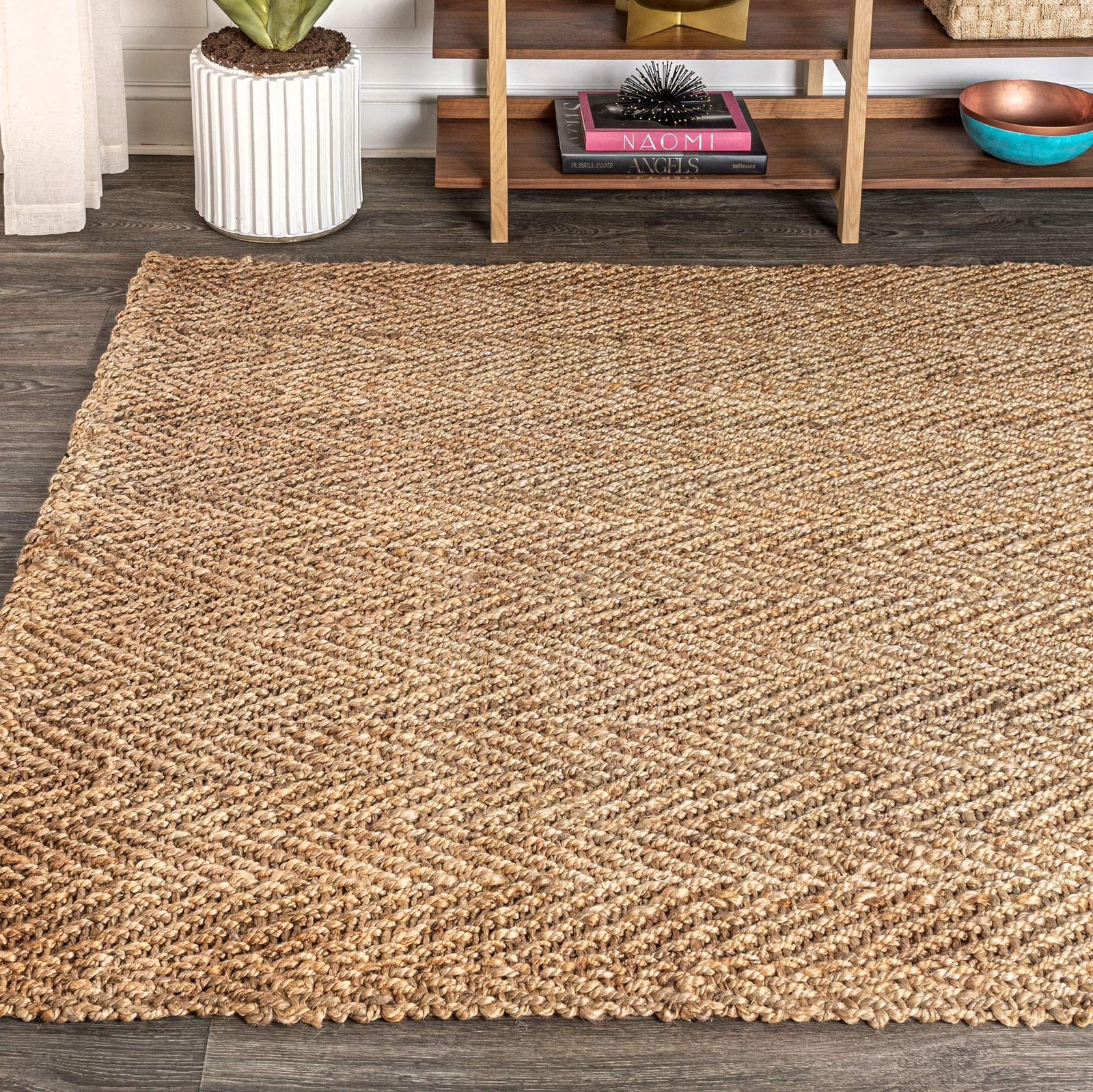 JONATHAN Y Espina Hand Woven Herringbone 5′ x 8′ (Rectangular), Natural