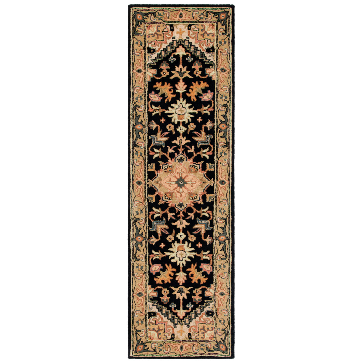 SAFAVIEH Heritage HG625Z Handmade Black / Gold Rug
