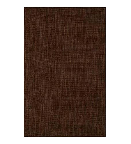 Wool Hearth Rug Fireproof 2×3 Chocolate Low Pile Sisal Look Fireplace Mat Hand