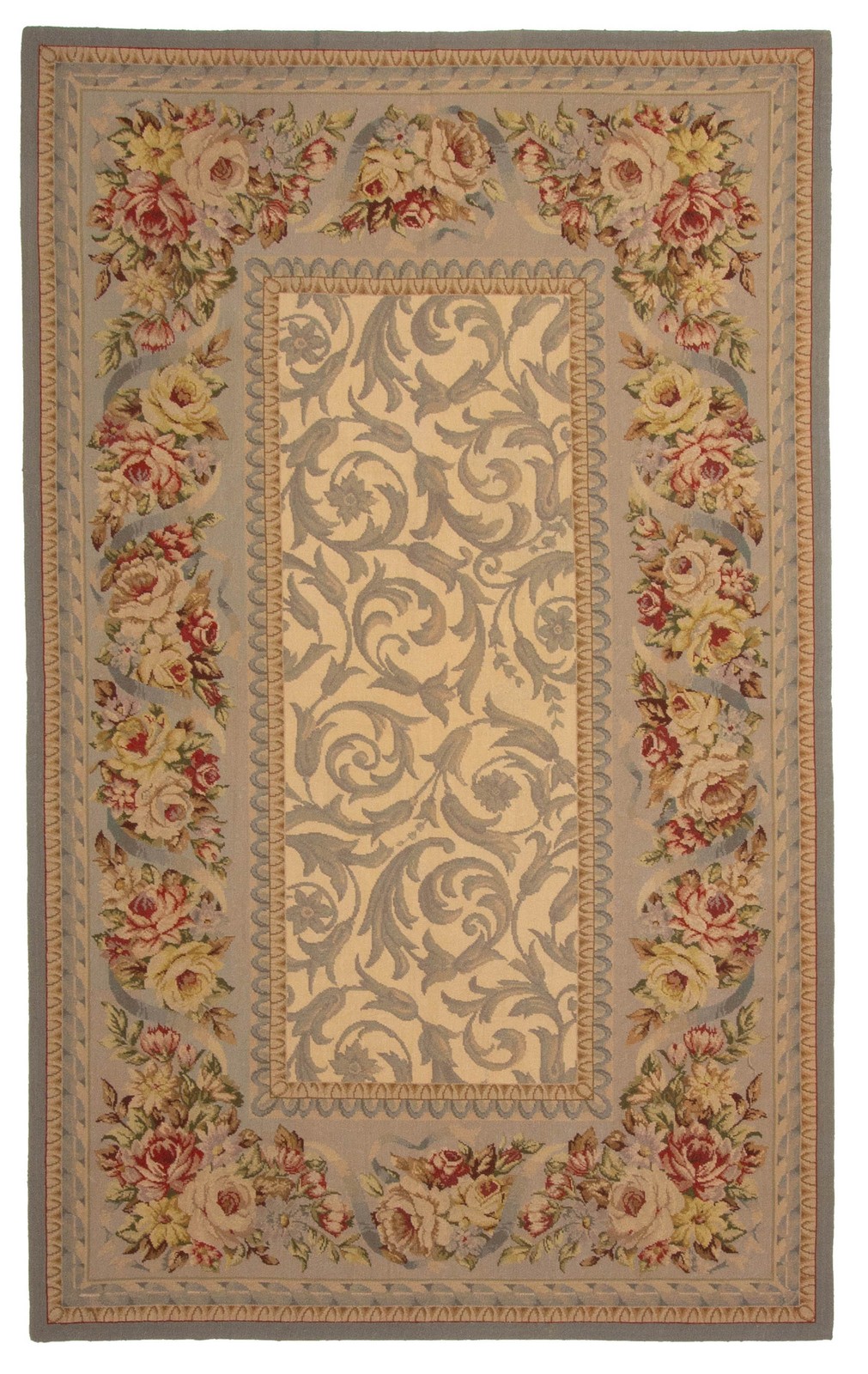 Vintage Hand Woven Area Rug 4’9″ x 7’10” Traditional Wool Oriental Carpet
