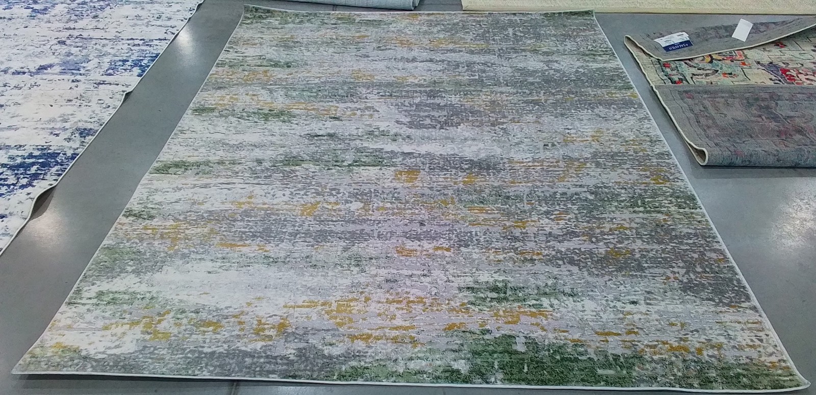 GREY / GREEN 8′-0″ x 10′-0″ Back Stain Rug, Reduced Price 1172778852 PAM358F-8