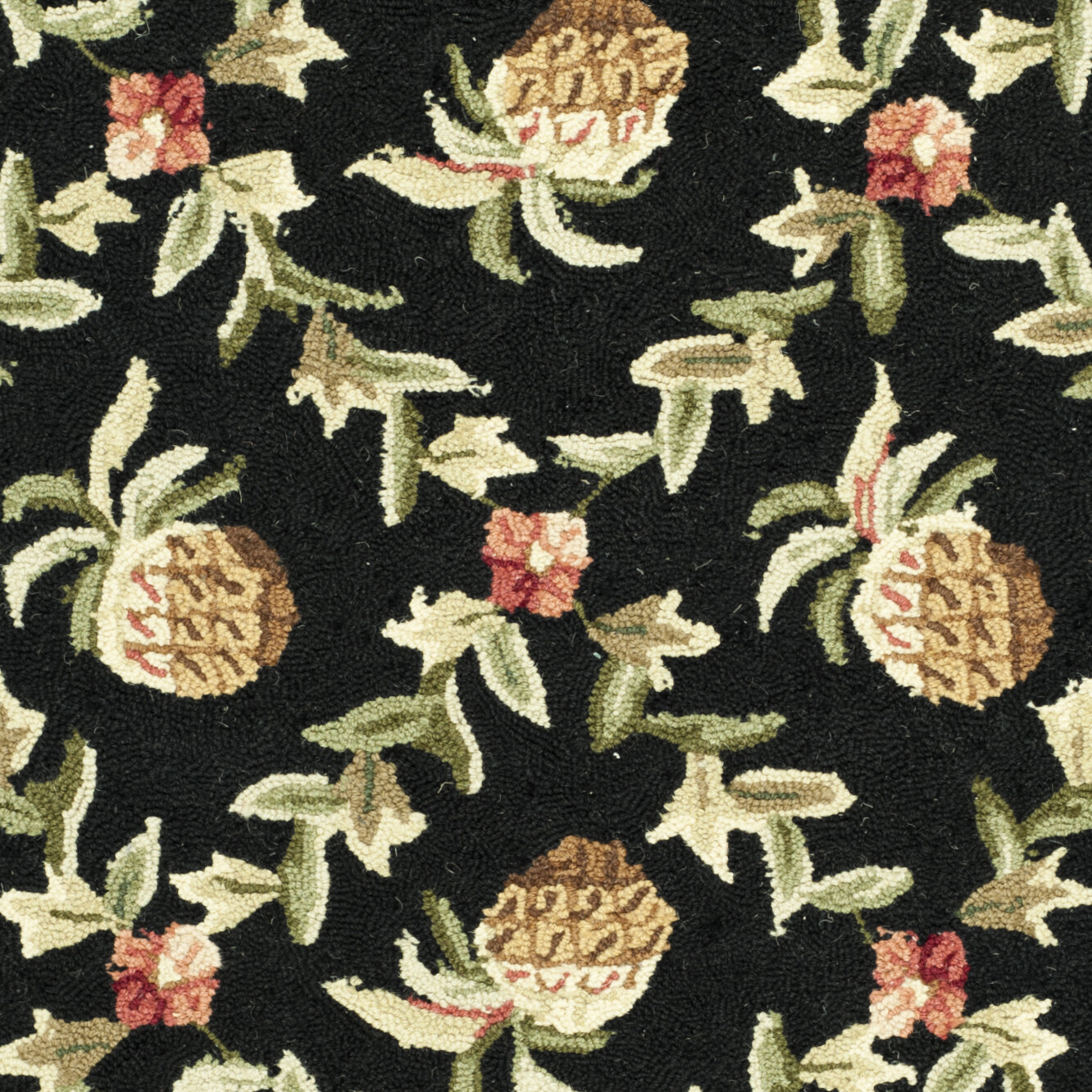 Safavieh Chelsea BLACK / IVORY 4′-6″ X 6′-6″ Oval Area Rug – HK164A-5OV