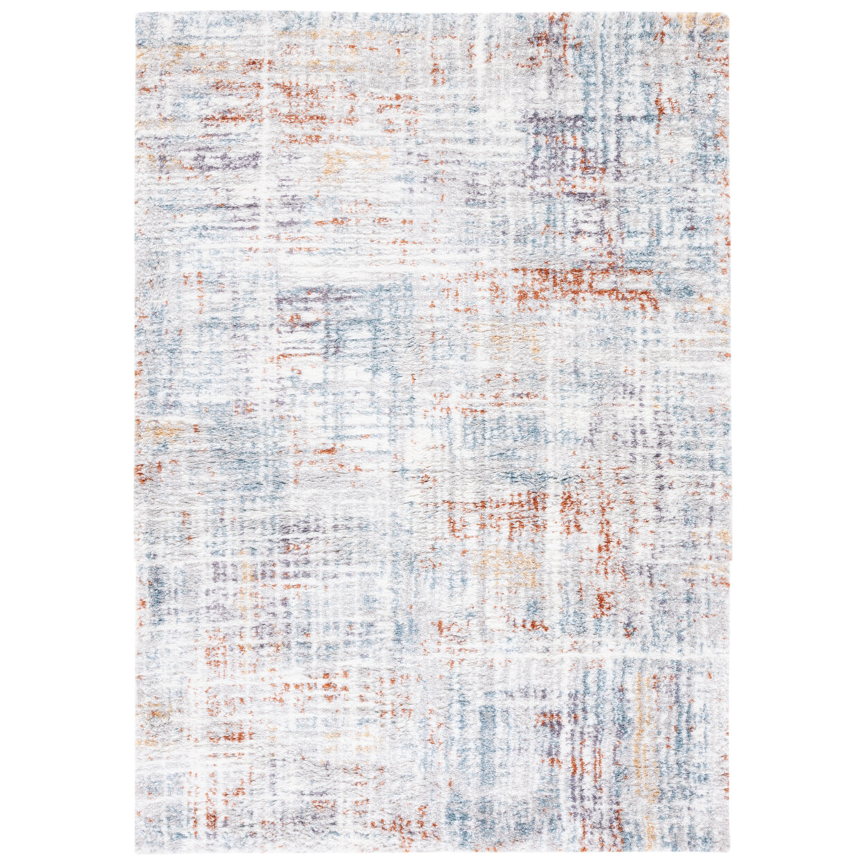 SAFAVIEH Berber Shag BER569A Blue Rust / Ivory Rug