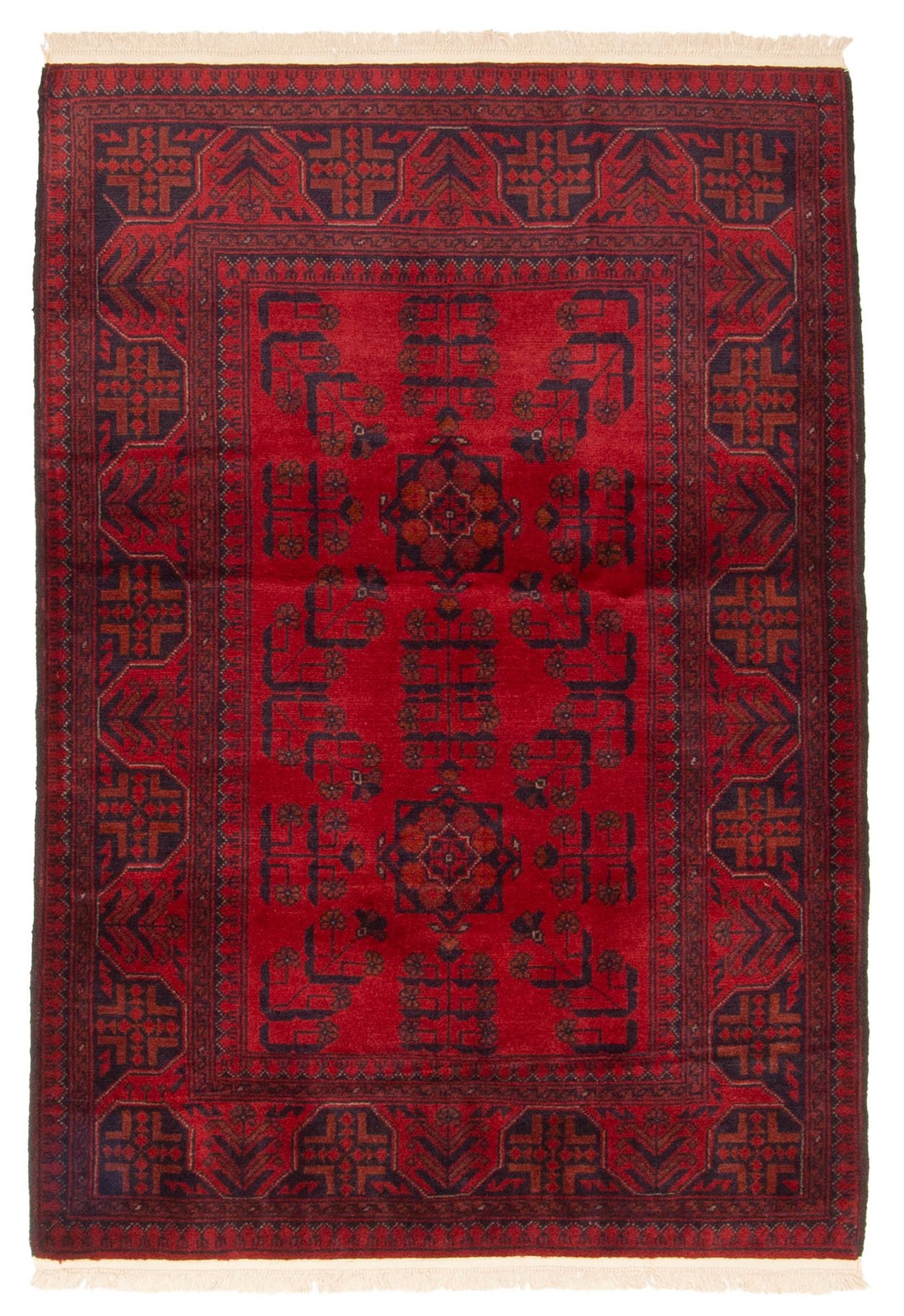 Traditional Vintage Hand-Knotted Area Rug 3’6″ x 5’1″ Oriental Wool Carpet
