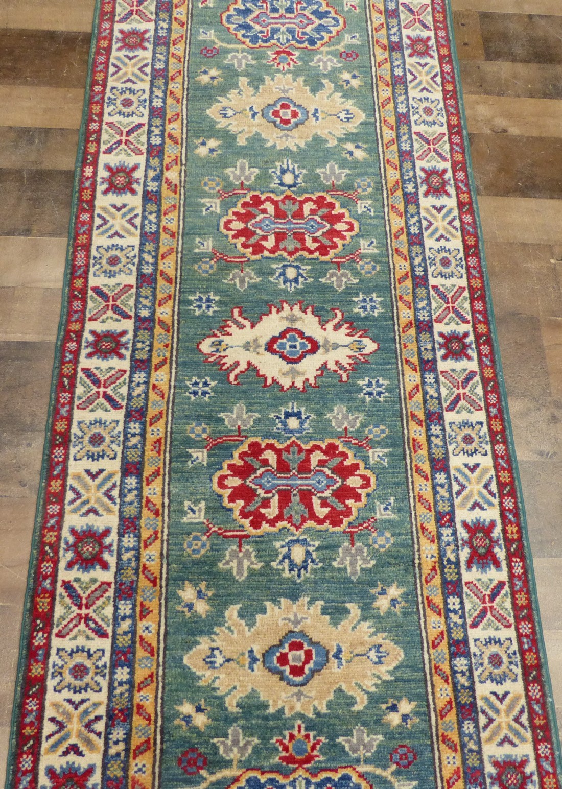 2’2’x6′ New Green Pak Super Kazak hand knotted wool Oriental area rug runner