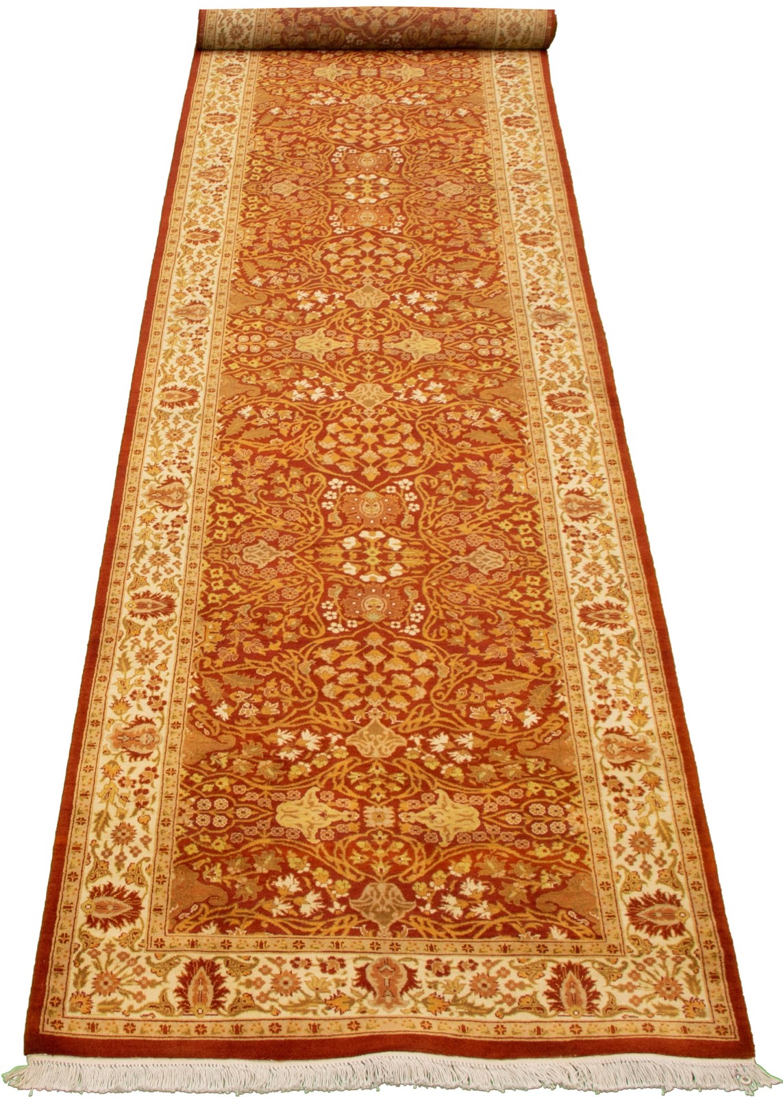 3’2″ x 14’7″ Vintage Hand-knotted Runner Rug Traditional Oriental Wool Carpet