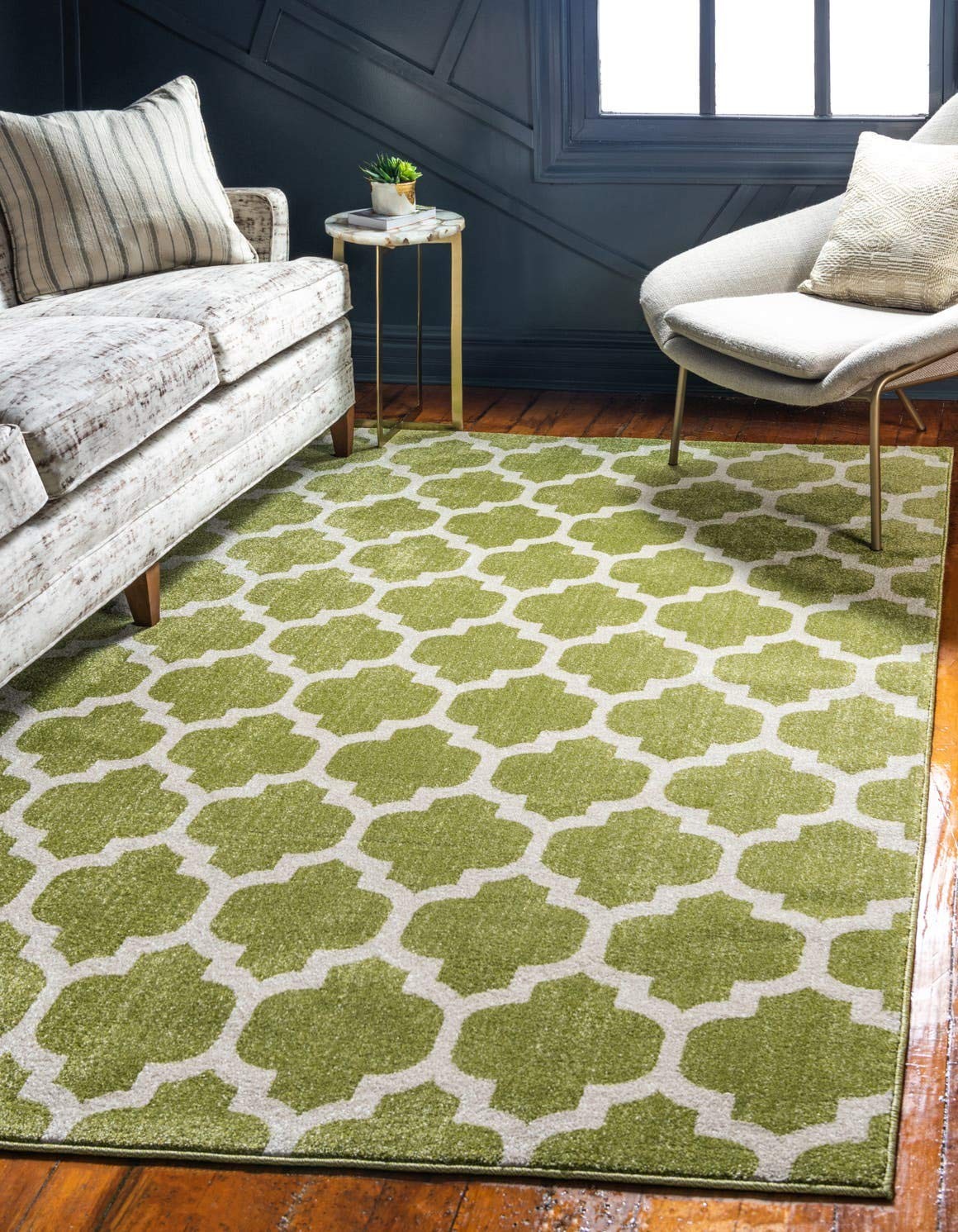 Unique Loom Trellis Area Rug Philadelphia 2′ 2″ x 3′ 1″ Rectangle Light
