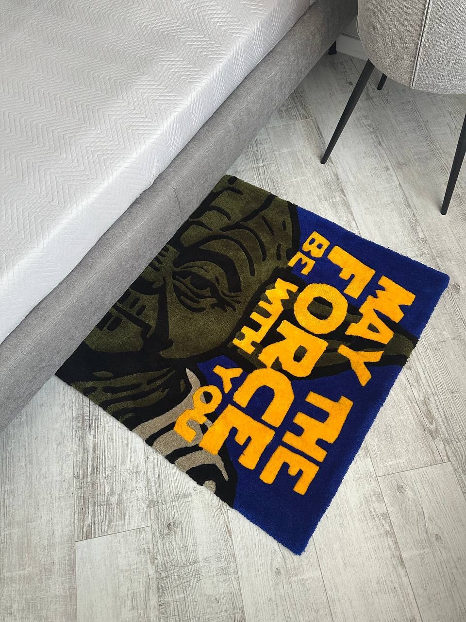 Yoda Tufted Rug – 80×80 cm – Handmade Star Wars Inspired Decor