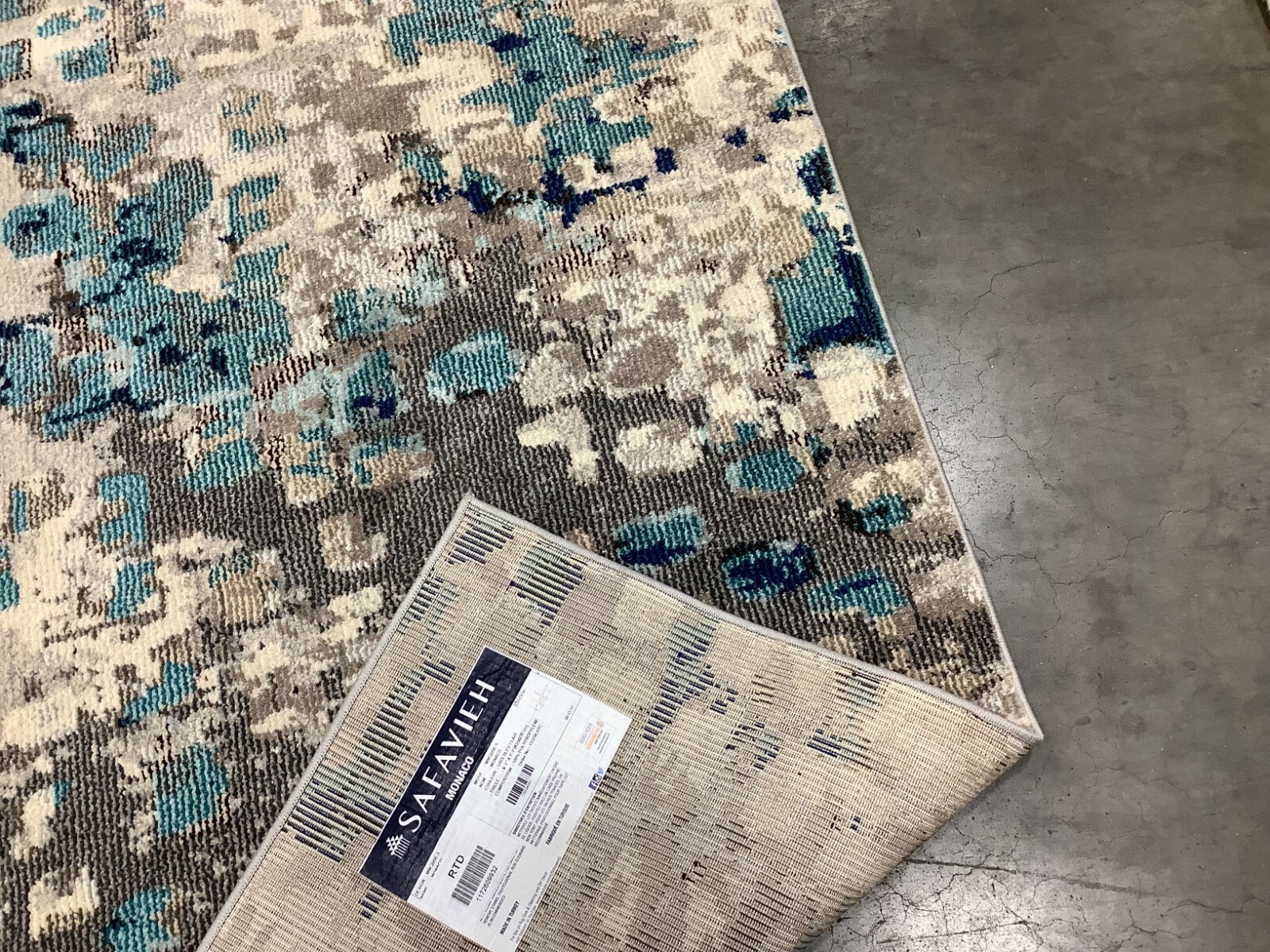 GREY / LIGHT BLUE 5′-1″ x 7′-7″ Flaw in Rug, Reduced Price 1172679580 MNC225E-5
