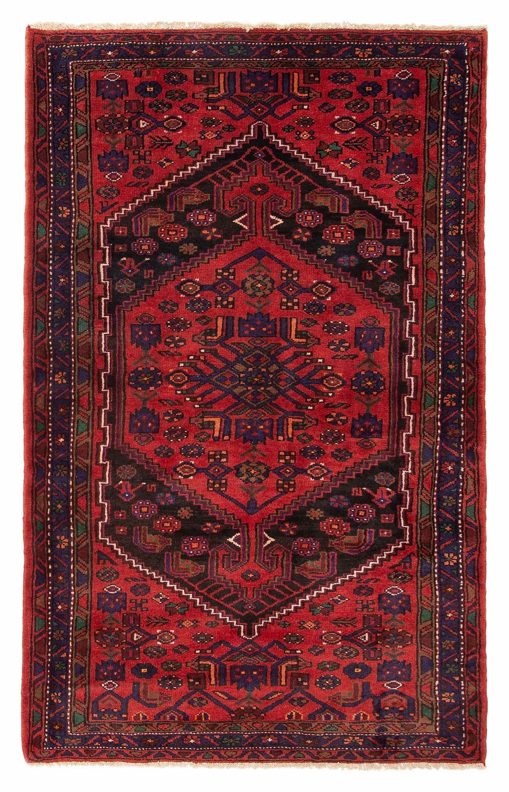 Vintage 4’4″ x 7’0″ Traditional Hand Knotted Vegetable Dye Wool Area Rug