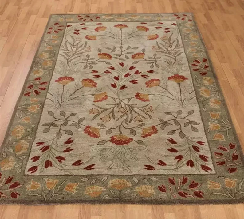 Multi Adeline Hand tufted floral wool area rug for home New home gift Home
