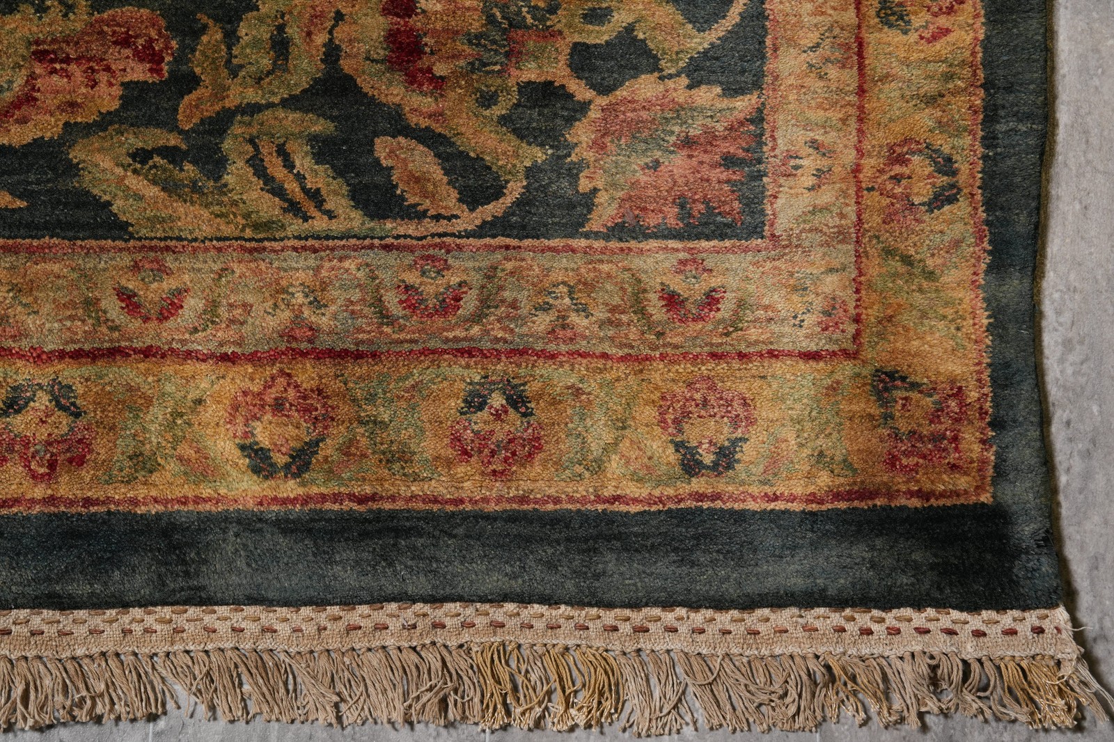 9.6 x 13.6 Dark Emerald Green Jaipur Wool Rug #PIX-8304