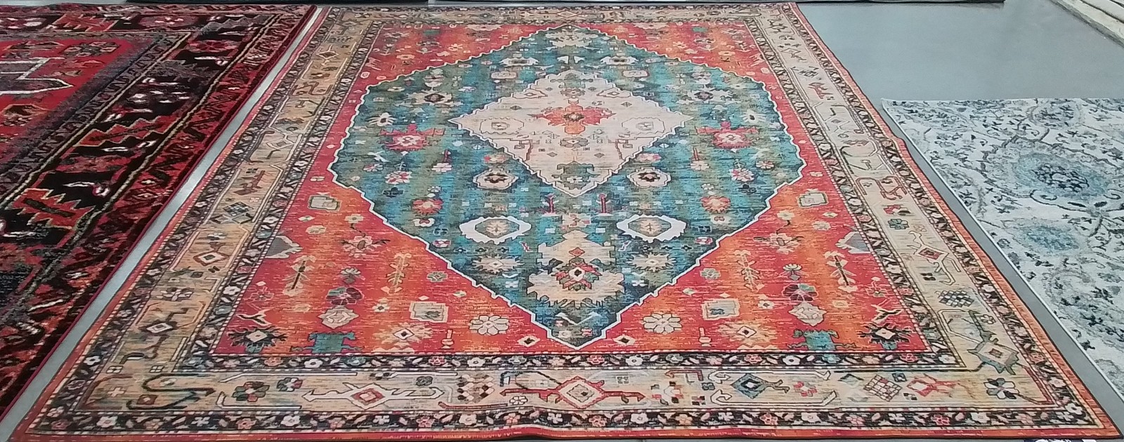 BEIGE / BLUE 9′-0″ x 12′-0″ Flaw in Rug, Reduced Price 1172790670 TSN104B-9