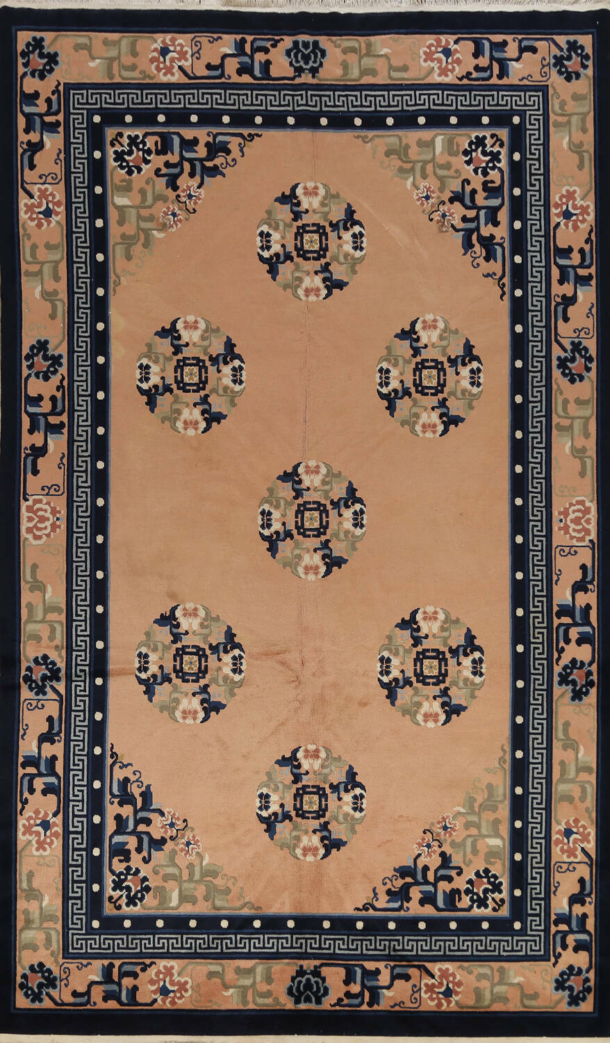 Geometric Classic Peking Chinese Area Rug Hand-knotted Home Decor 6×9 Carpet