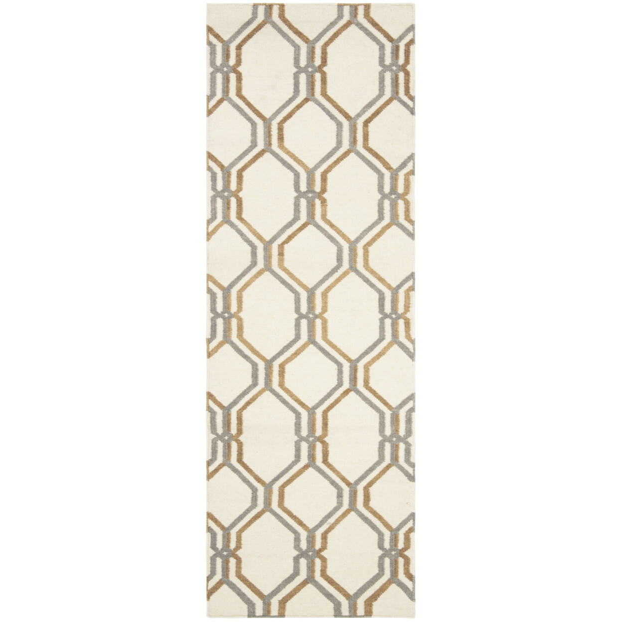 SAFAVIEH Dhurries DHU104A Handwoven Ivory / Black Rug