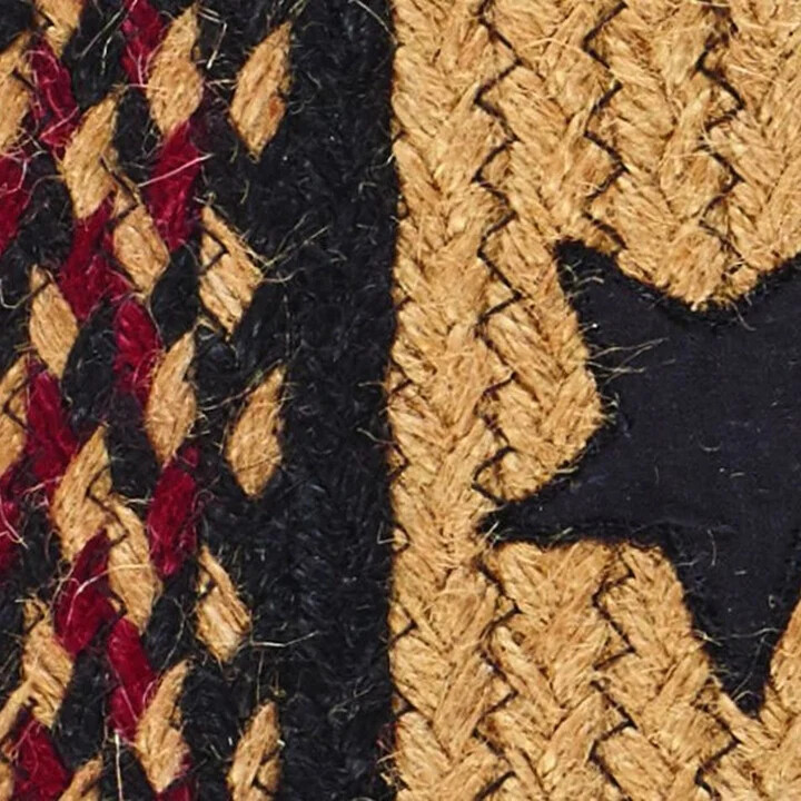 Blackberry Star Braided Area Rug By IHF Rugs. Oval & Rectangle. Many Sizes.