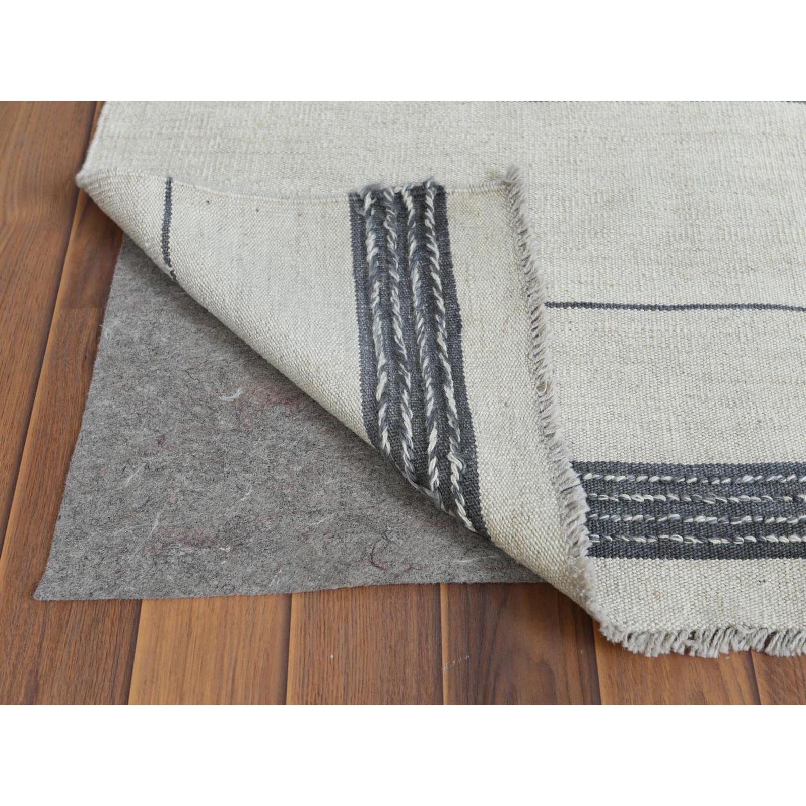 8’5″ x 10’1″ Flat Weave Kilim Hand Woven AvantGarde Stripe Design Rug R60120