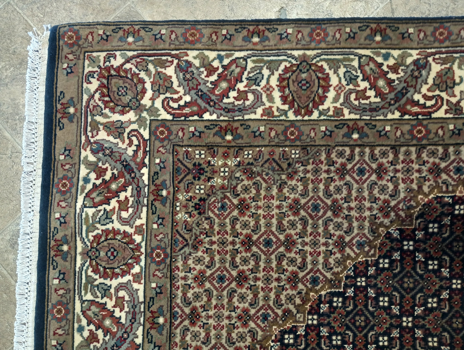 4×6′ New Quality handmade Wool Silk Mahii Tabriiz Rug #F-6230