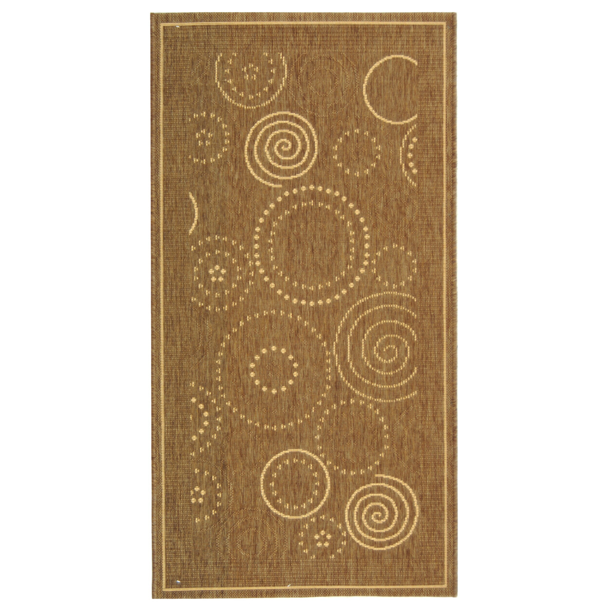 SAFAVIEH Outdoor CY1906-3009 Courtyard Brown / Natural Rug