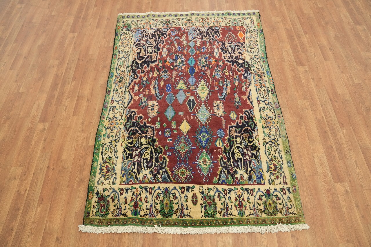 Traditional Artistry Modern Design 4×7 Hand-Knotted Wool Medallion Area Rug
