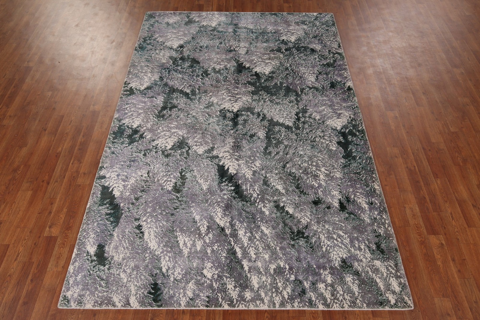 All-Over Abstract Modern Area Rug 6×9 Wool Hand-knotted Contemporary Carpet