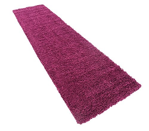 Eggplant Purple 2×7 Rectangular Shag Rug Soft Cozy Indoor Living Room Decor