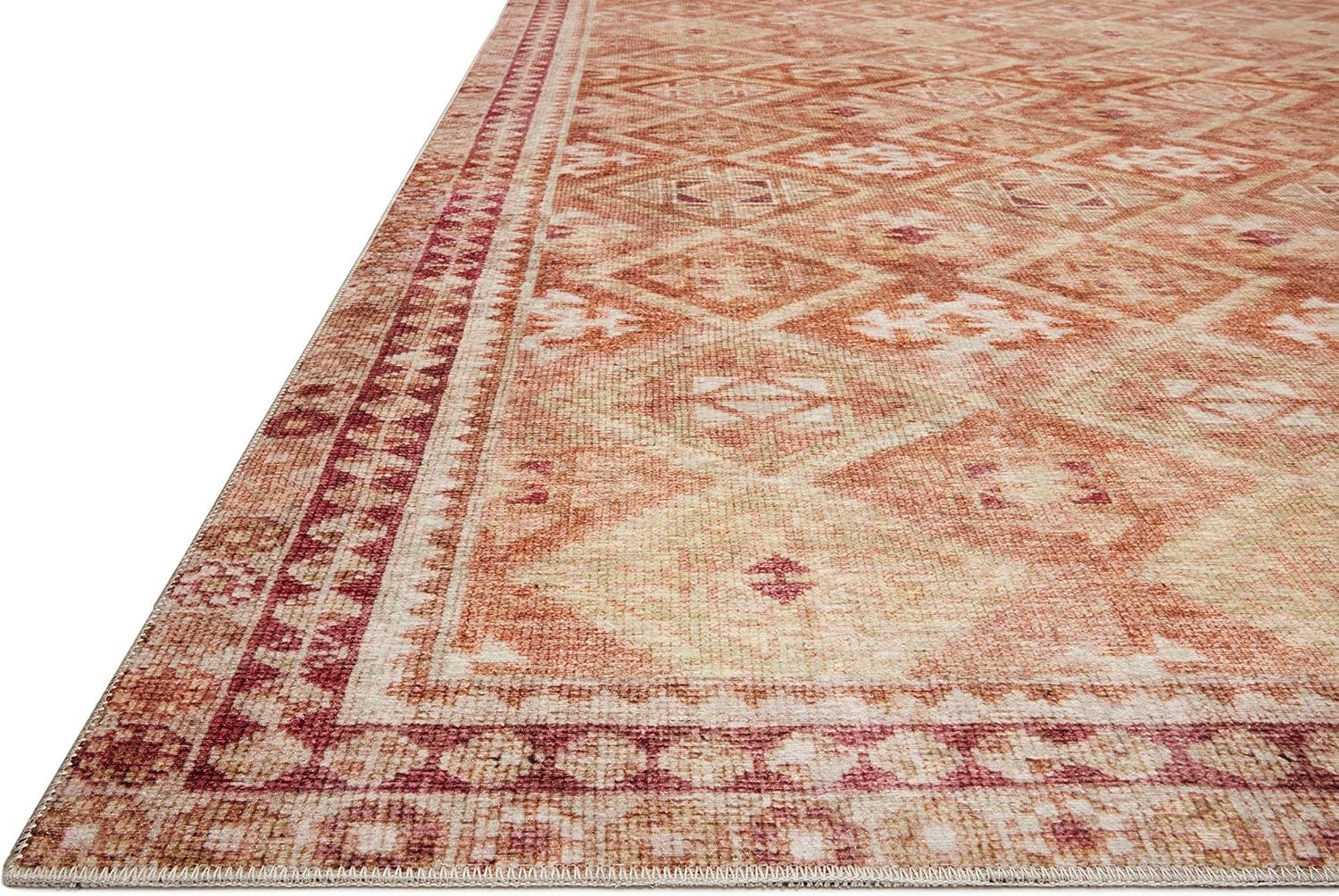 Layla Collection LAY-16 Natural/Spice 7′-6″ x 9′-6″ .13″ Thick Area Rug, Soft…