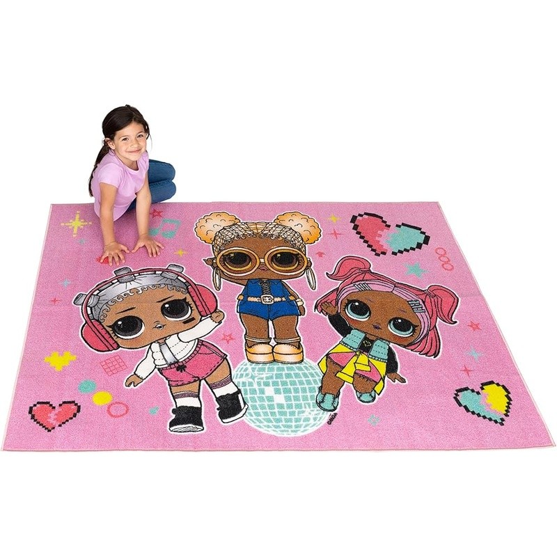 LOL Surprise Area Rug Kids Non Slip Soft Playroom Bedroom Game Mat Nylon