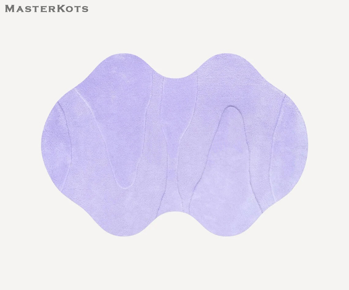 Irregular Shape High & Low Pile, Hand-Tufted 100% Wool Soft Area Rug Carpet