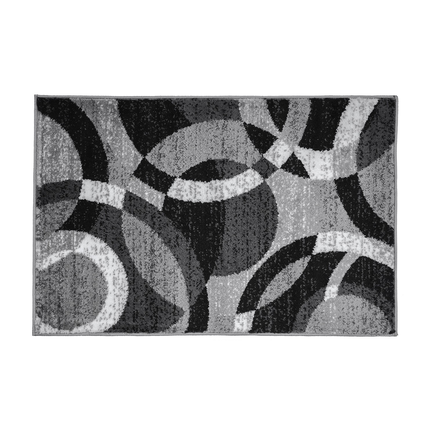 Rugshop Kitchen Rugs and Mats Geometric Circles Carpet Gray Rug Small Rug 2×3