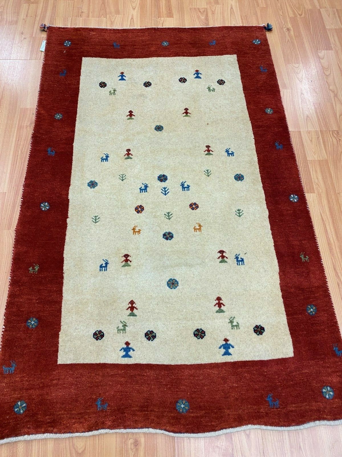 2’7″ x 4’2″ New Fine Indian Tribal Oriental Rug – Hand Made – 100% Wool