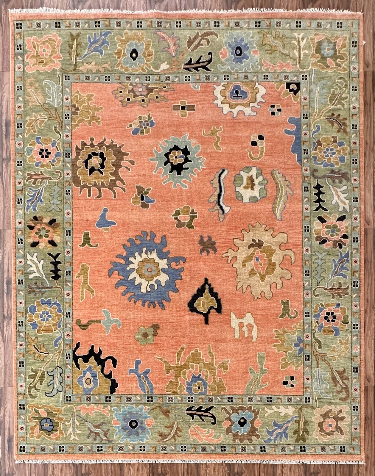Oushak Hand Knotted Peach 4×6, 5×8, 6×9, 8×10, 9×12, 10×14, 12×15 Wool Area Rug