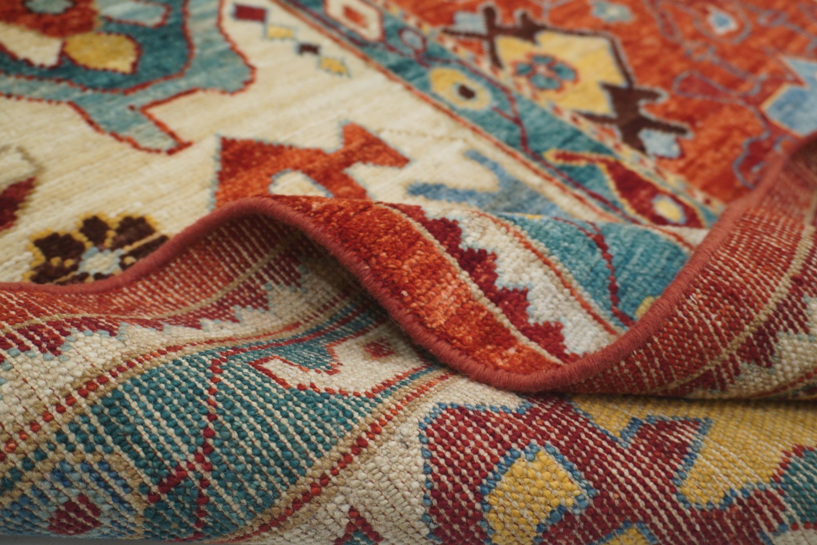 10×14 ft Red Oushak Turkish Style Hand Knotted Wool Area Rug