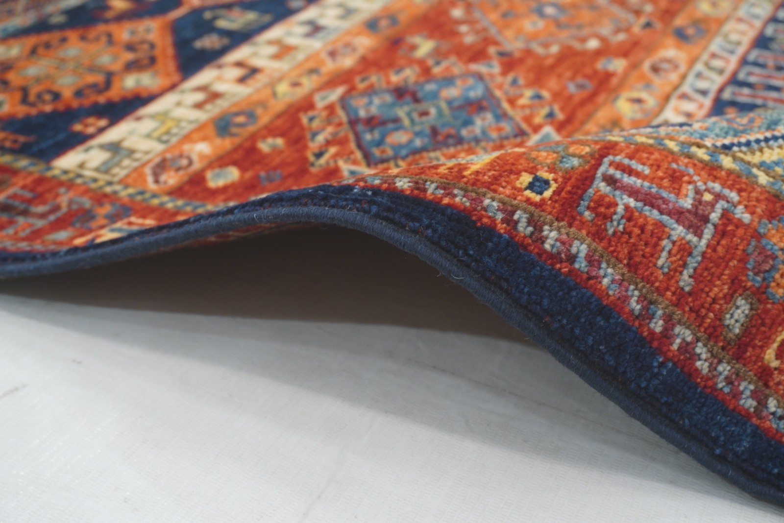 3×4 ft Navy Blue Gabbeh Afghan Hand Knotted Tribal Area Rug