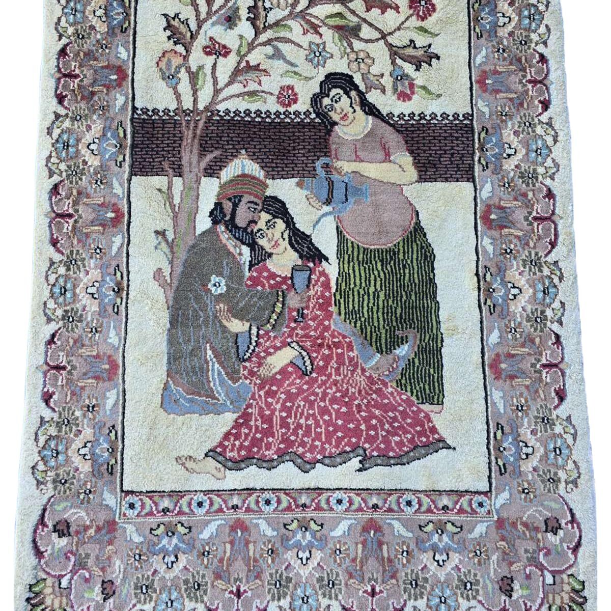Area Rug Umre Khayam Wool Silk Hand Knotted Home Decor Indoor Carpet (5.7×3.2)’