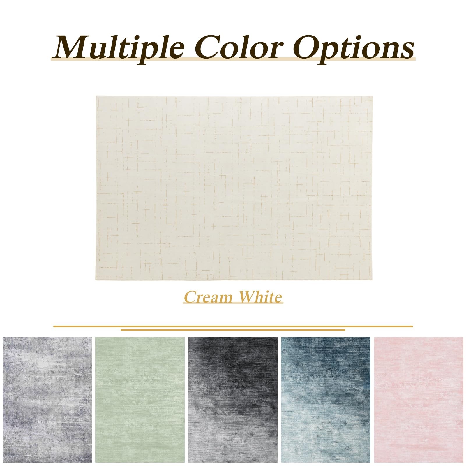 LIANLAM Washable Rug Area Rugs for Living Room – Stain Resistant Non-Slip Bac…