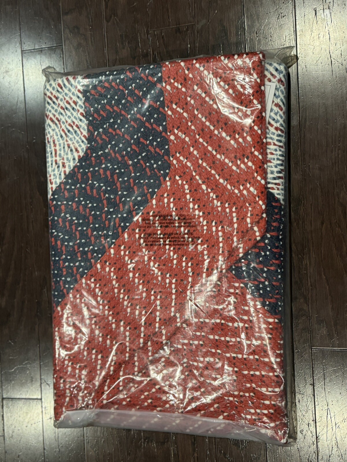 Better Trends Reversible Indoor Area Utility Rug 48″ Octagonal, Americana Stripe