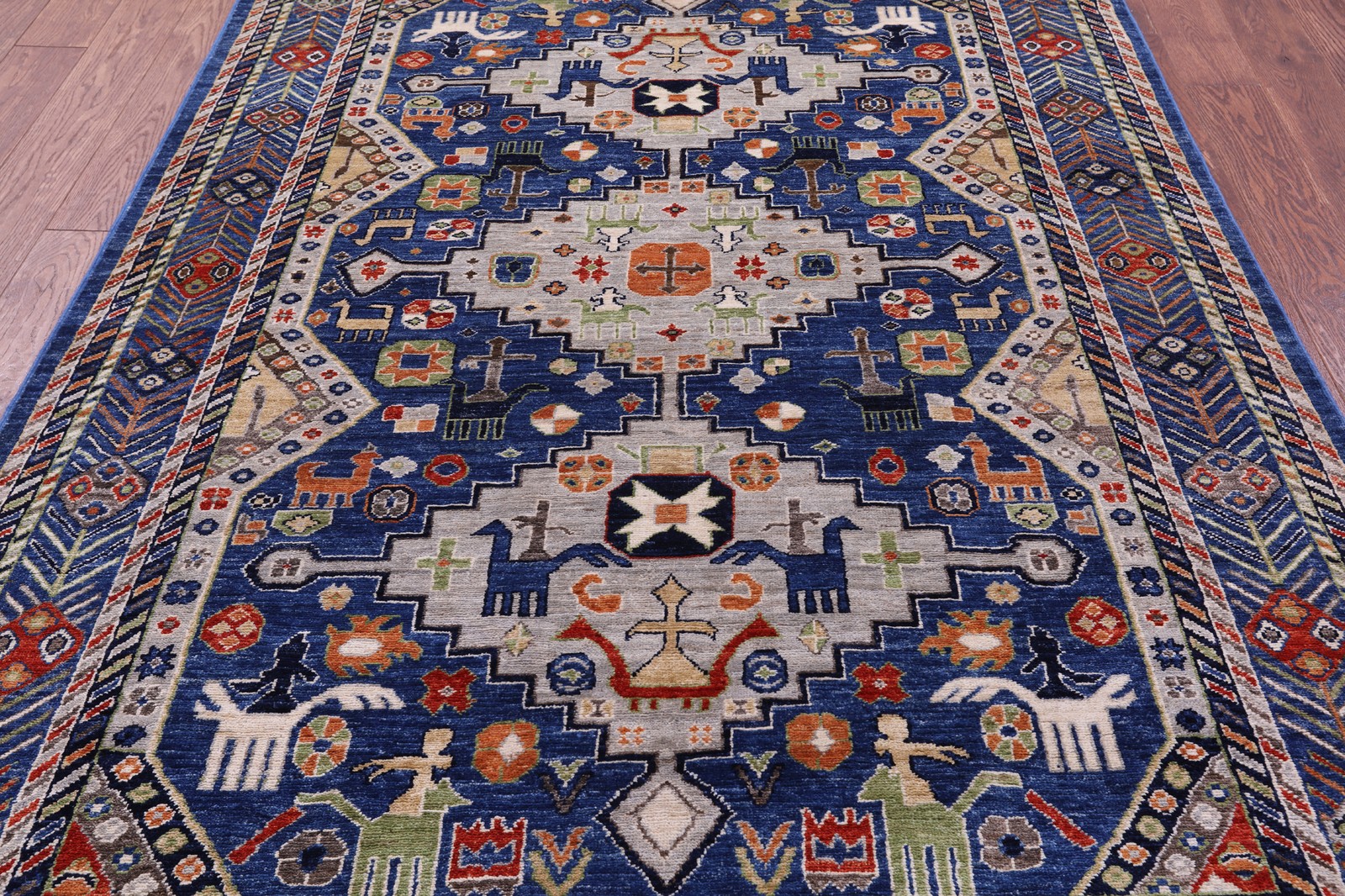 5′ 5″ X 8′ 0″ Super Heriz Serapi Handmade Wool Rug – Q22071