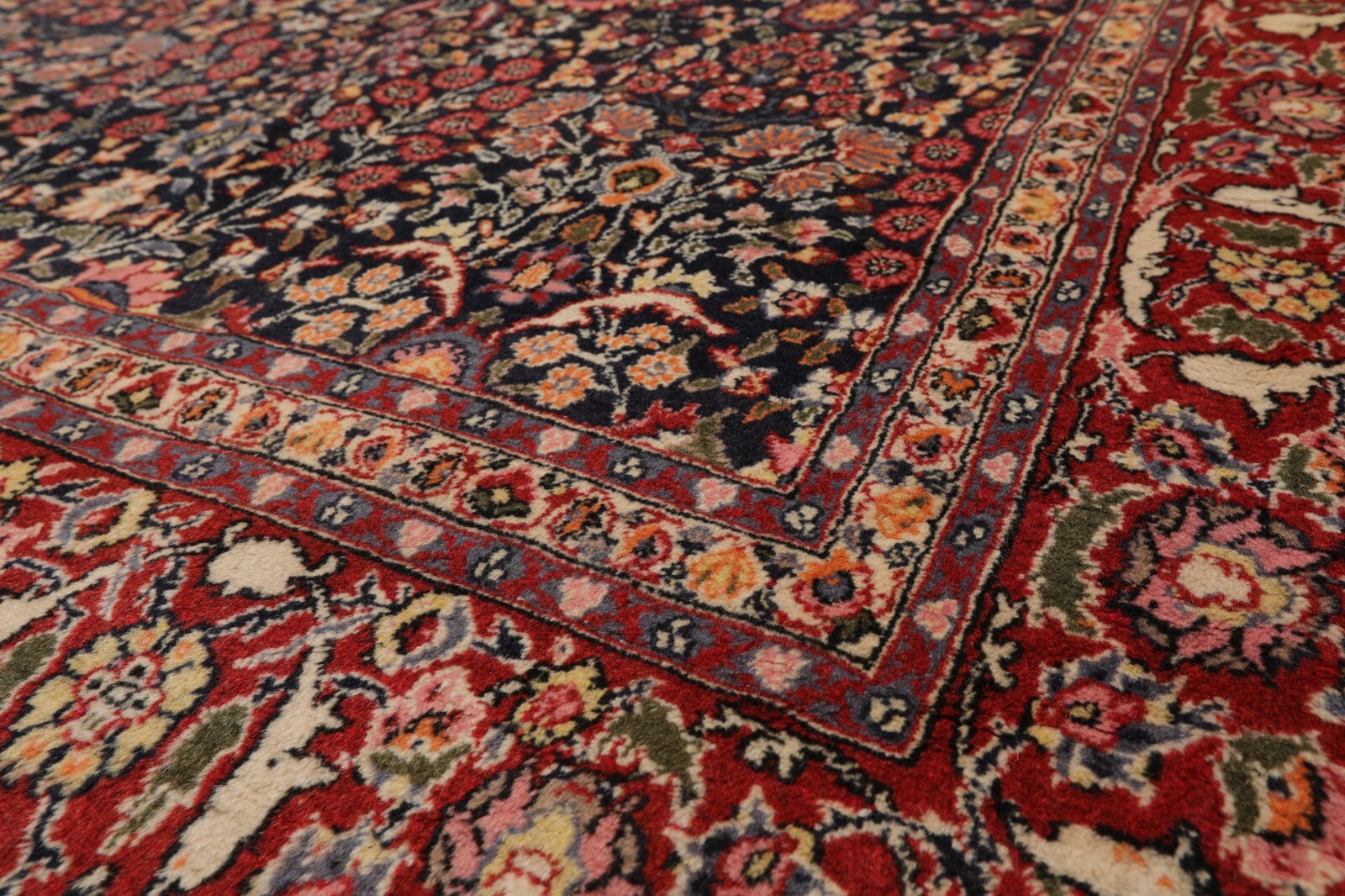 5’9″x8’9″ Authentic Vintage Hand Knotted Turkish Hereke 200KPSI Area Rug Black
