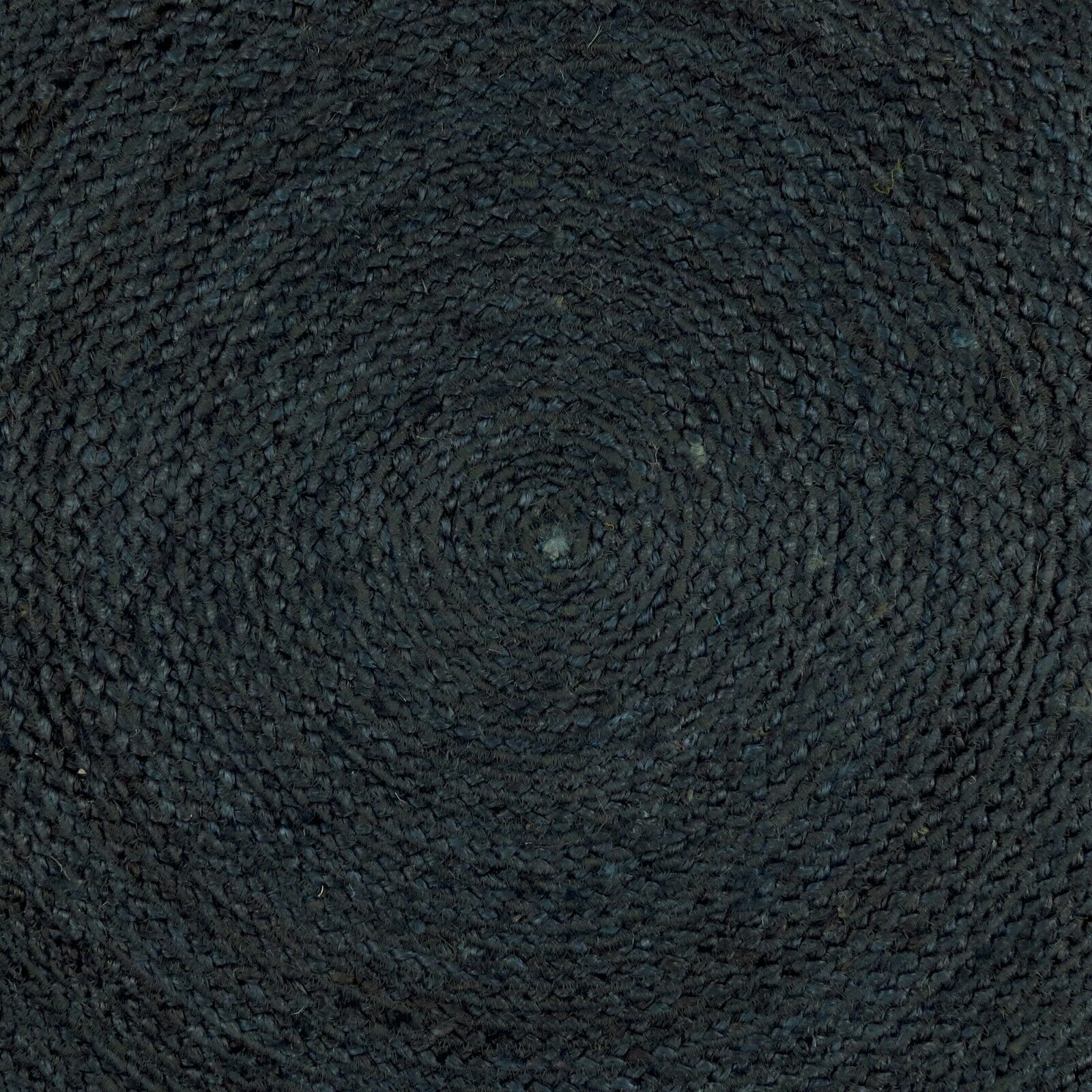 Rug Jute Carpet Black Color Floors Handmade Natural Round Carpet Reversible Rug