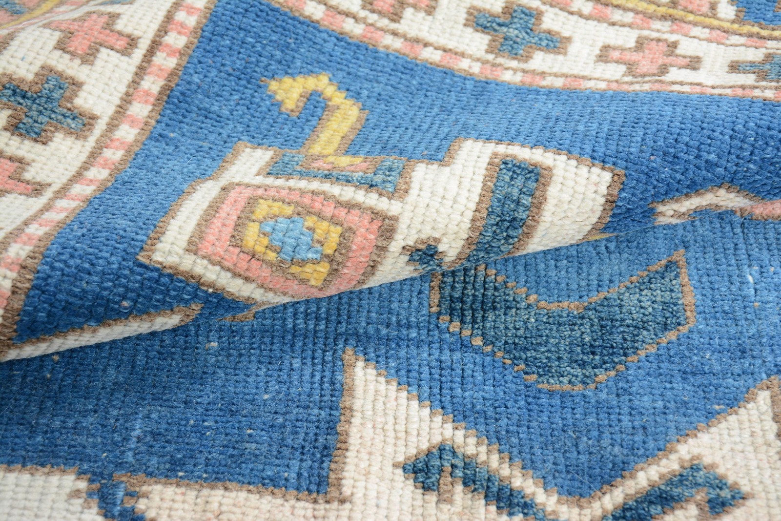 Turkish Vintage Rug 4,6×6,2 ft (140×190 cm), Blue Plants & trees Rug