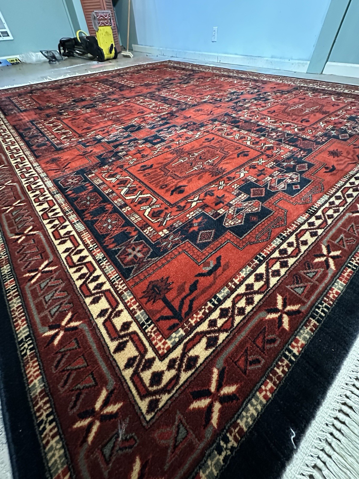 Couristan Kashimar Woven Wool Oriental Area Rug 8.2×10.4 Red/Black/Beige