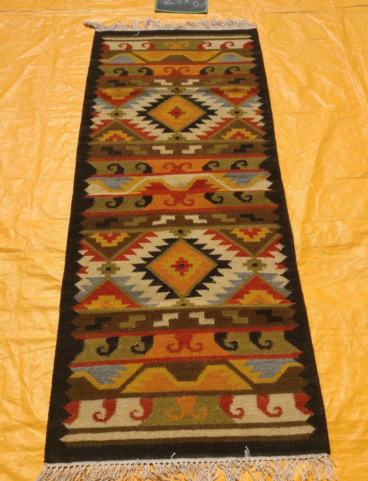 Vintage Turkish Rug Runner Antalya Nomad Kilim Runner 31,2″x72″Carpet Runner