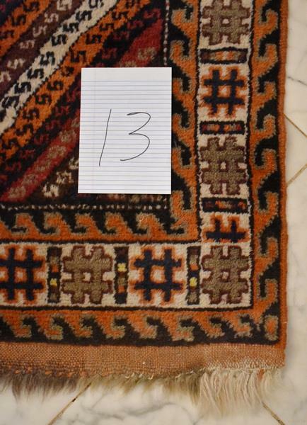 SHADES OF BROWN RUST AND BEIGE WOOL PAKISTAN RUG 42″ X 79″